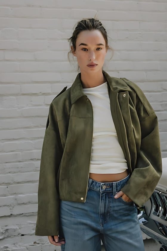 M28-5872-HAKİ-LLEVUREDış GiyimScuba Süet Mont HAKİ