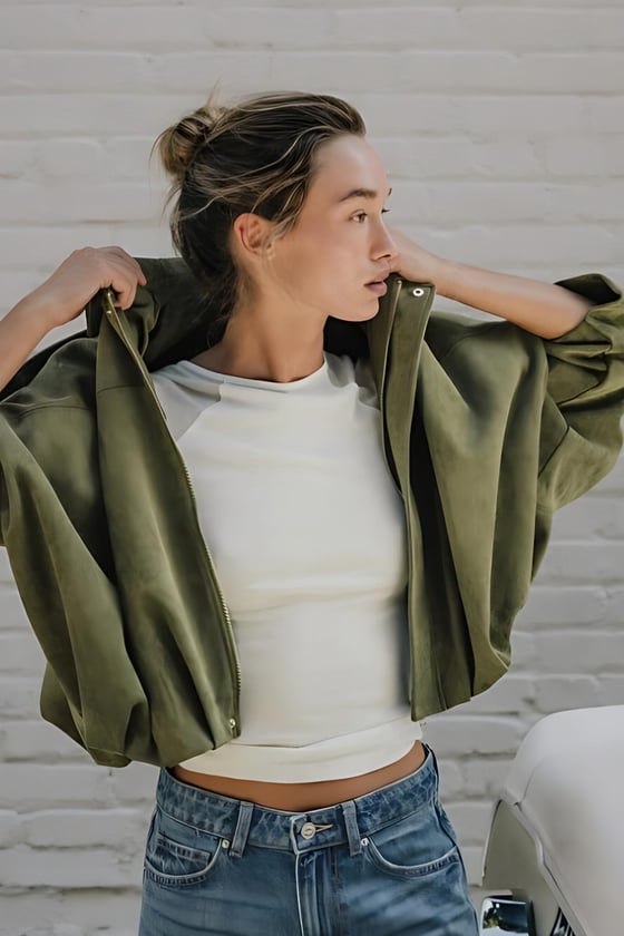 M28-5872-HAKİ-LLEVUREDış GiyimScuba Süet Mont HAKİ