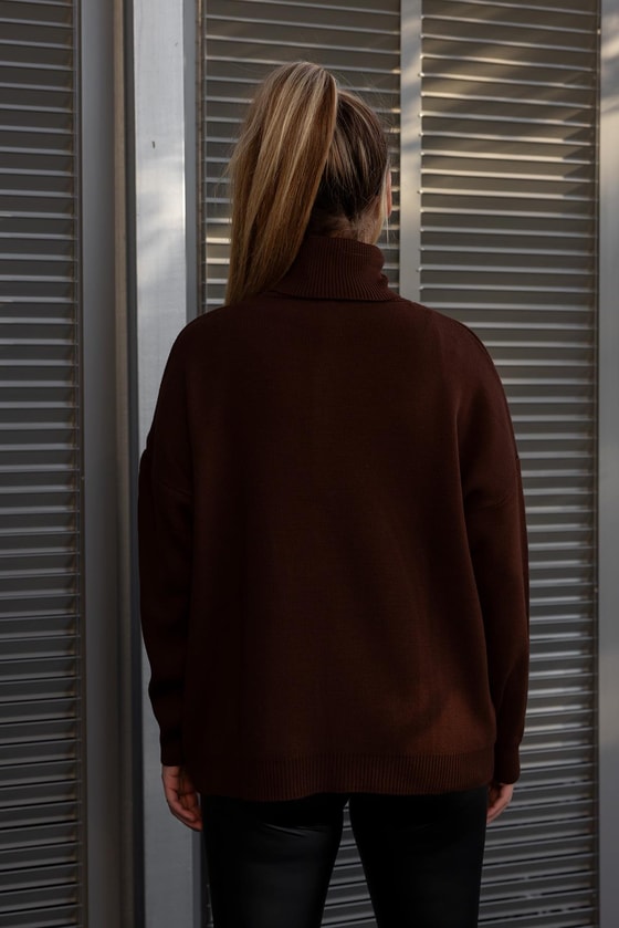 Balıkçı Triko Kazak - KAHVERENGİ