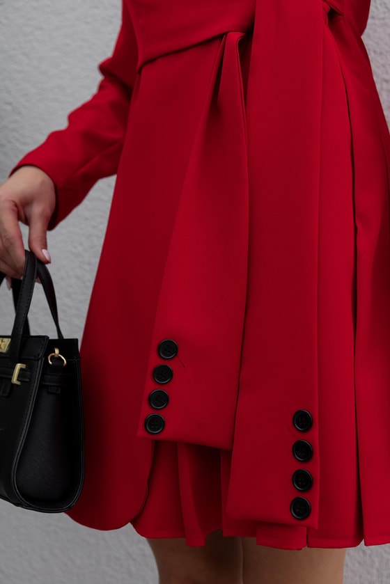 Ceket Elbise - KIRMIZI