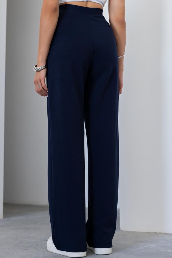 Cepli Palazzo Pantolon - LACİVERT