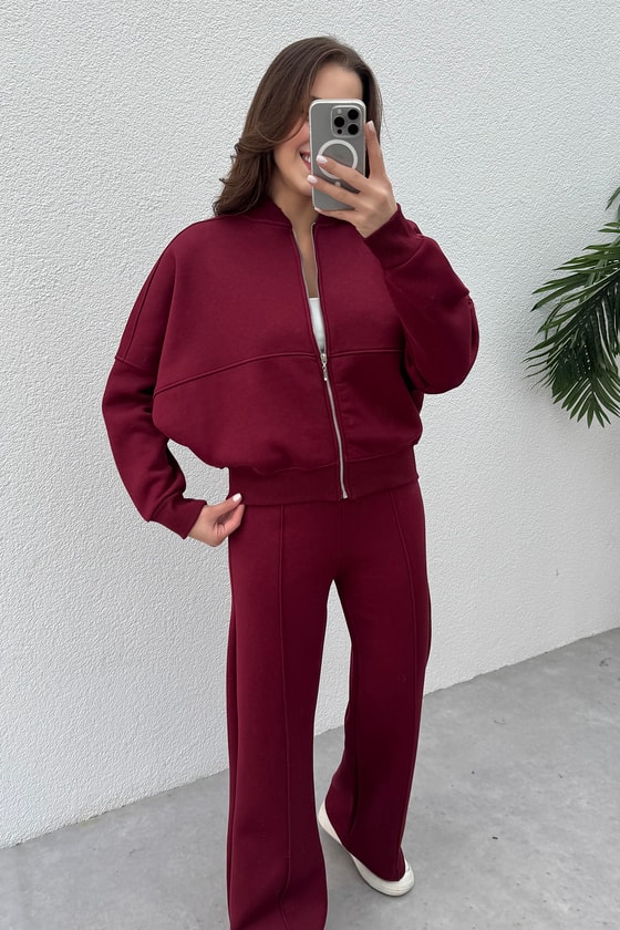 Çimalı Eşofman Takım - BORDO