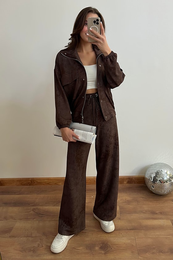 Desenli Premium Takım - KAHVERENGİ