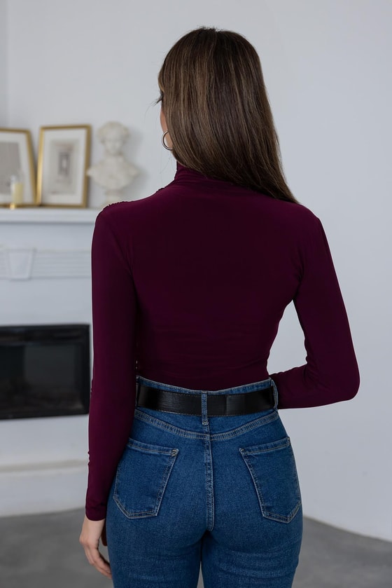 Drapeli Basic Bluz - MÜRDÜM