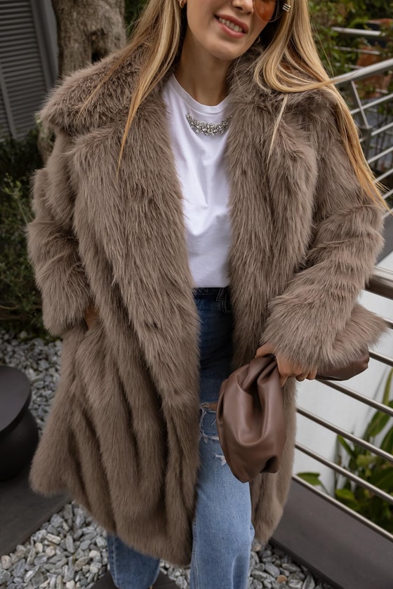 Düğme Kapamalı Kürk - VİZON