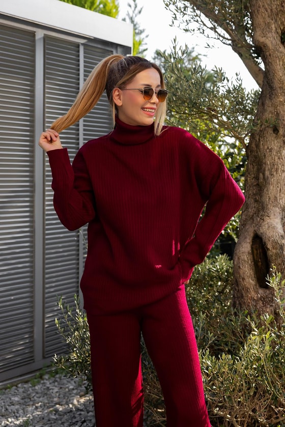 Fitilli Tam Balıkçı Takım - BORDO