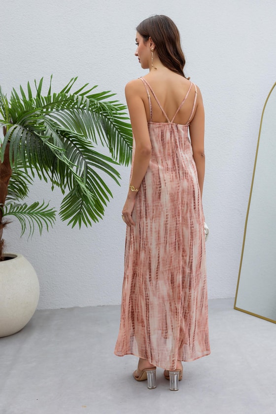 İnce Askılı Şifon Elbise - SOMON