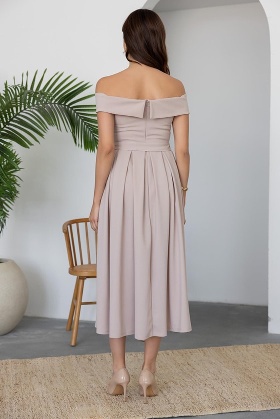 Madonna Yaka Pileli Elbise - KREM