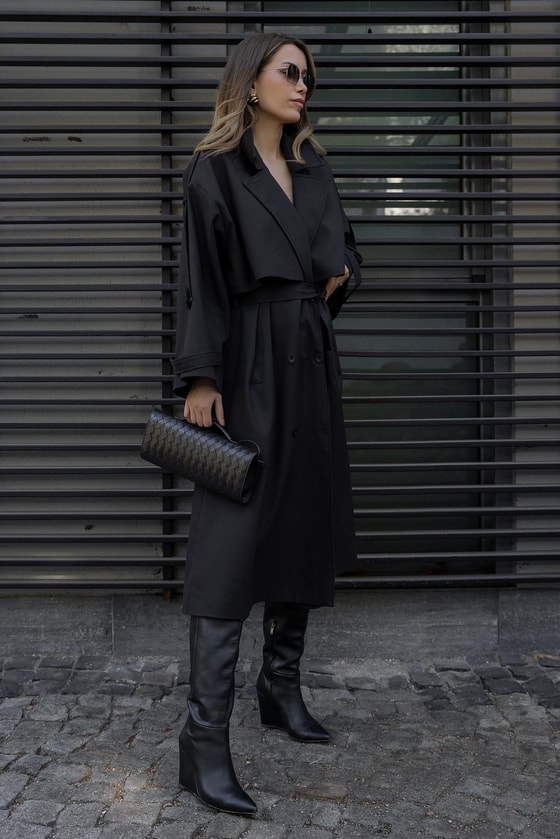 Premium Oversize Trençkot - KAHVERENGİ