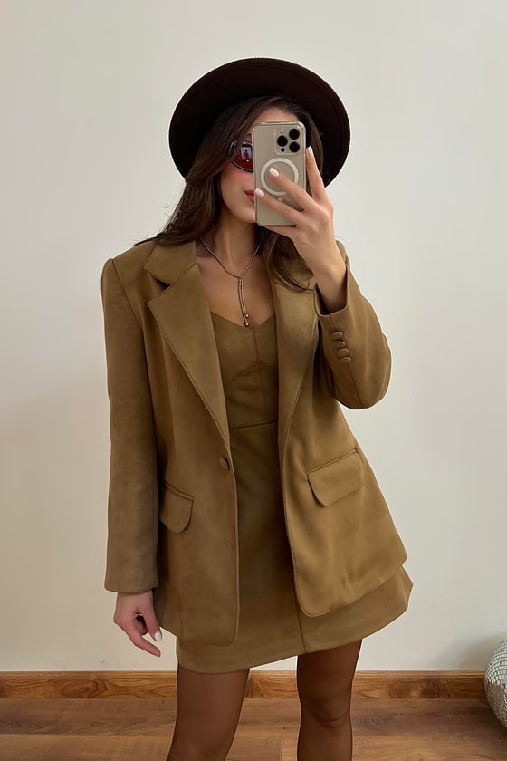 Premium Süet Takım - CAMEL