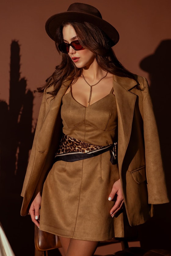 Premium Süet Takım - CAMEL