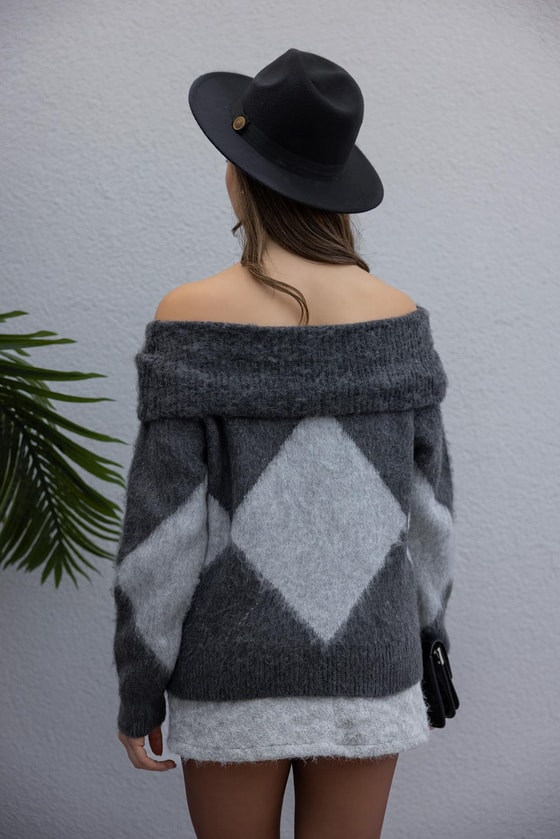 Şal Yaka Kazak - GRİ