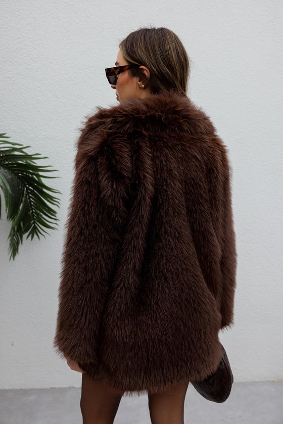 Şal Yaka Kürk - KAHVERENGİ