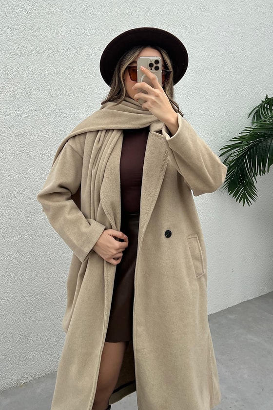 Şallı Kaşe Kaban - KREM