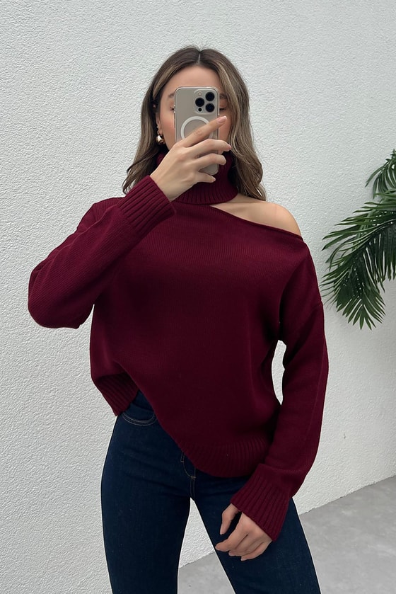 Tek Omuz Balıkçı Kazak - BORDO