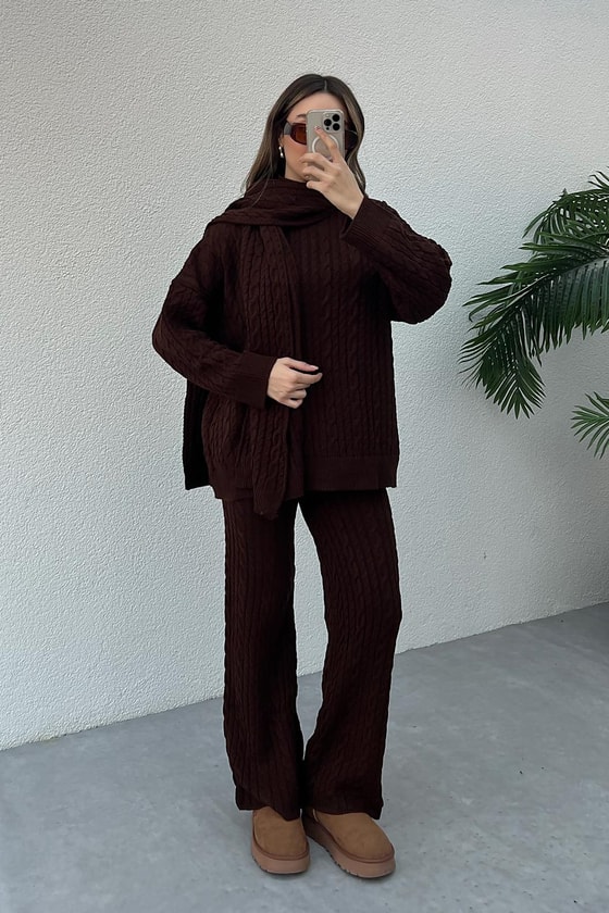 Triko Takım - KAHVERENGİ