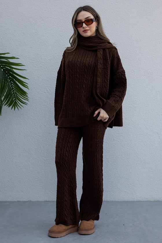 Triko Takım - KAHVERENGİ