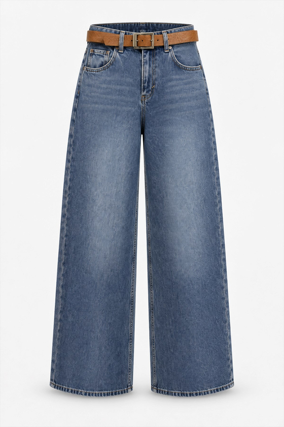 MGZ Wide Leg Pantolon - AÇIK MAVİ