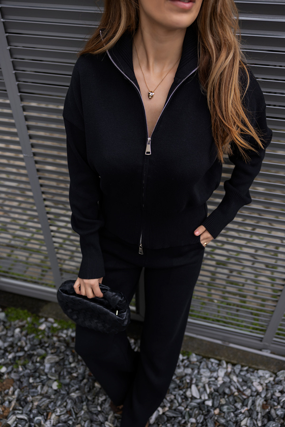 Premium Çift Fermuarlı Takım - SİYAH