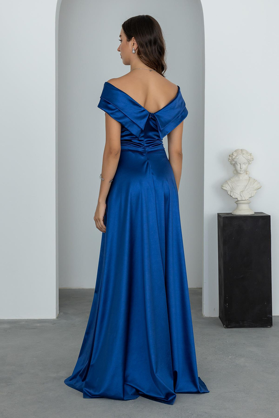 Prenses Yaka Saten Abiye - İNDİGO