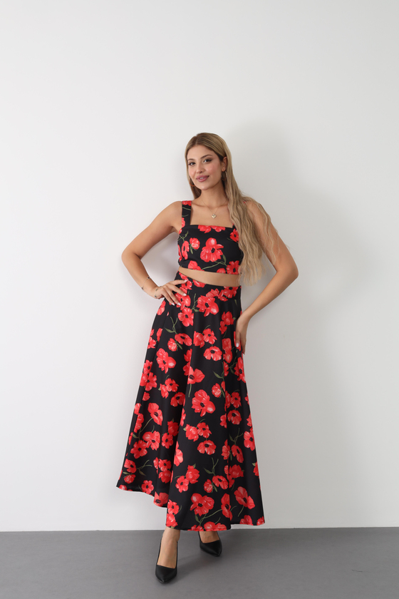 Crop Bluz Etek Takım