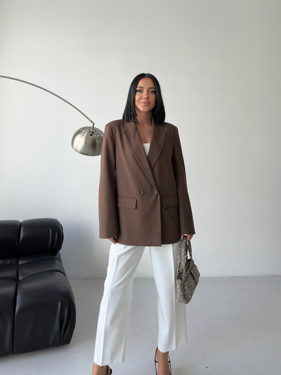 Oversize Blazer Kahverengi Ceket