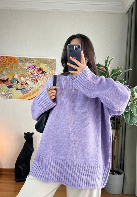Airi Oversize Vintage Kazak Lila