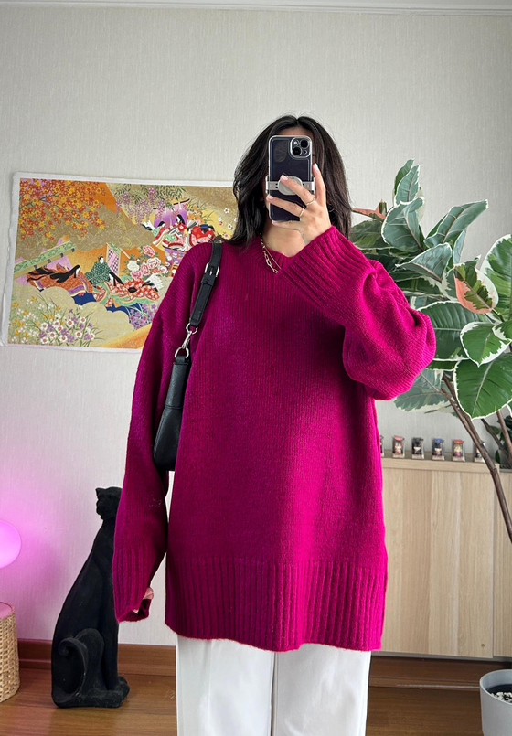 Airi Oversize Vintage Kazak Vişne Ç.