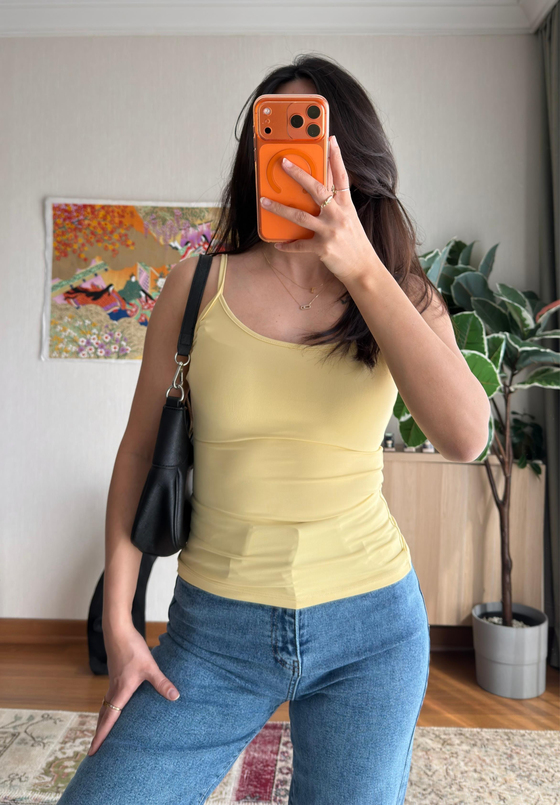 Benika Basic Askılı Atlet Sarı