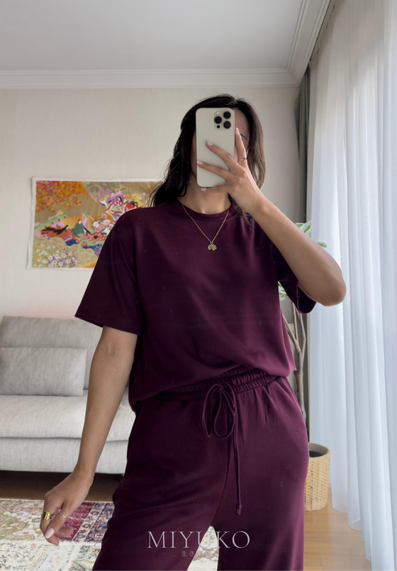 Hisa Modal Kumaş Takım Bordo
