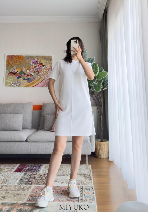 Hıtoe Basic Elbise Beyaz