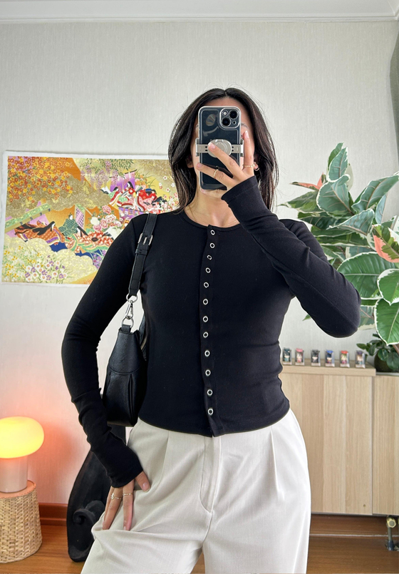 Kimora Önü Cırtlı Body Siyah