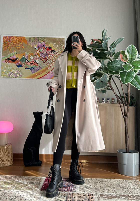 Mizuki Kaşe Kaban Bej