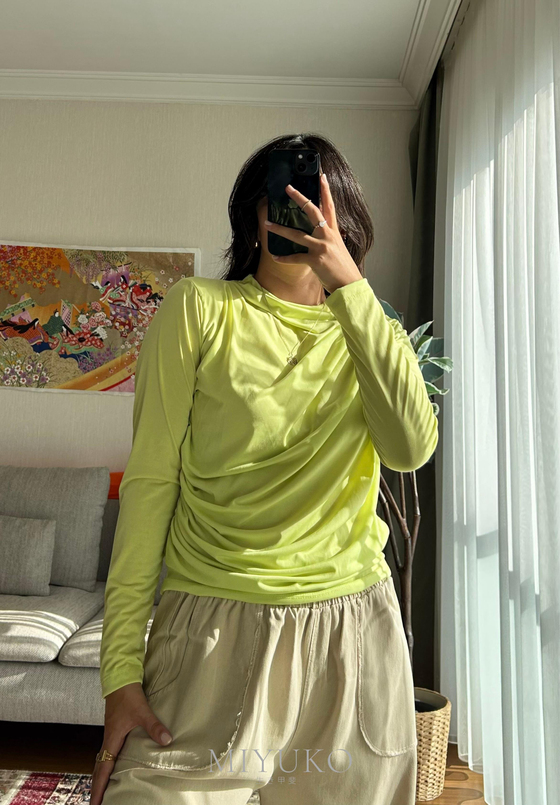 Nagi Drape Detaylı Body Açık Yeşil