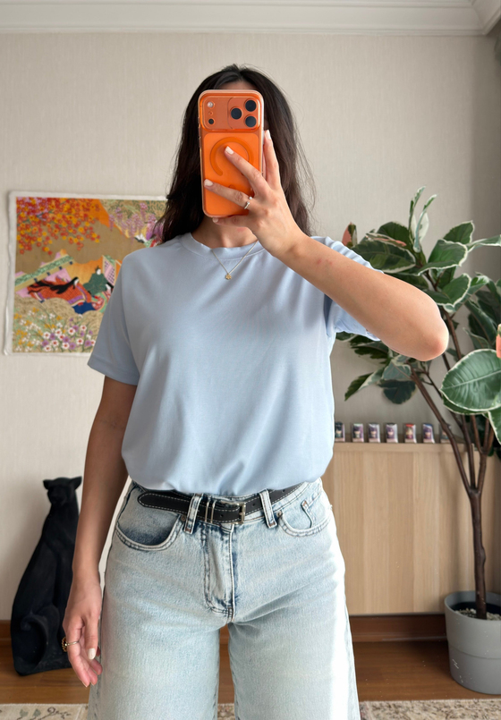 Oys Basic T-Shirt Mavi
