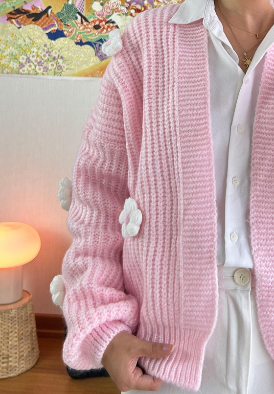 Sakura Papatya Detaylı Hırka 