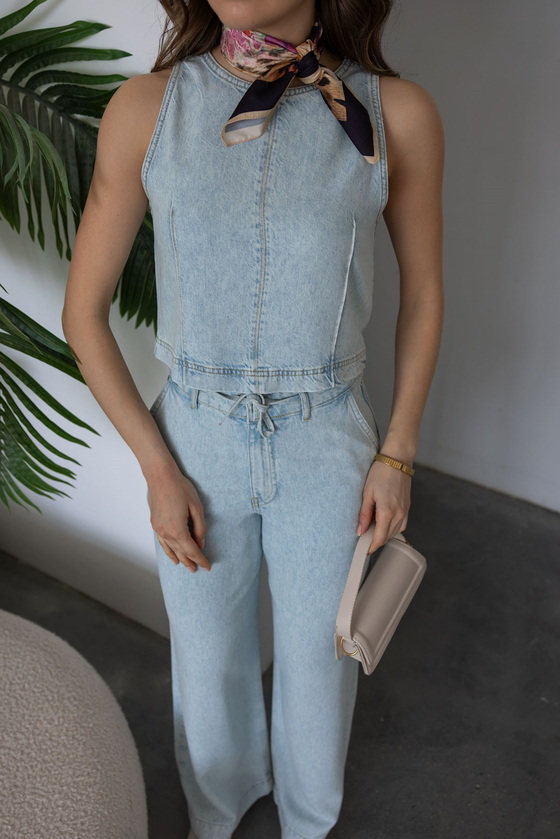 Denim İkili Takım - BUZ MAVİ