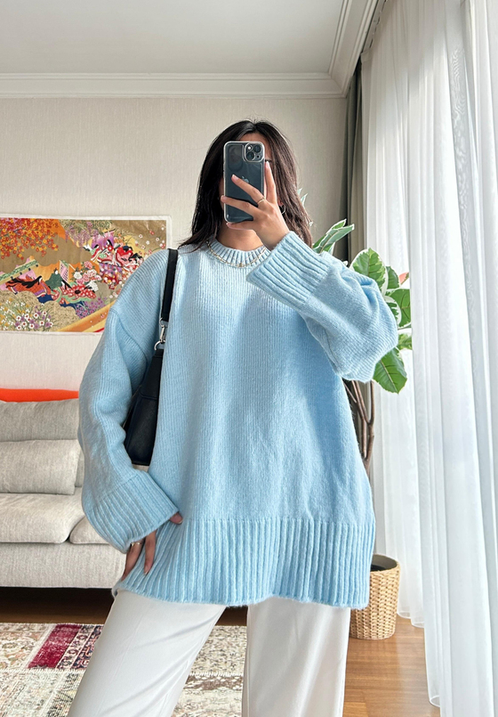Airi Oversize Vintage Kazak Mavi