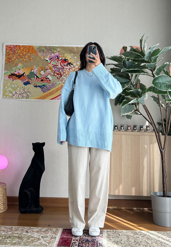Airi Oversize Vintage Kazak Mavi