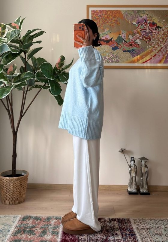Airi Oversize Vintage Kazak Mavi