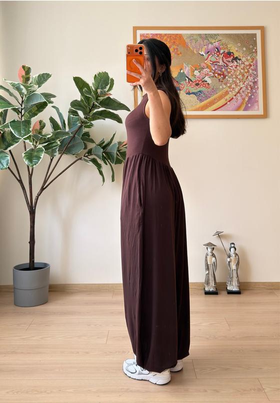 Akari Kahve V Bel Balon Paça Tulum