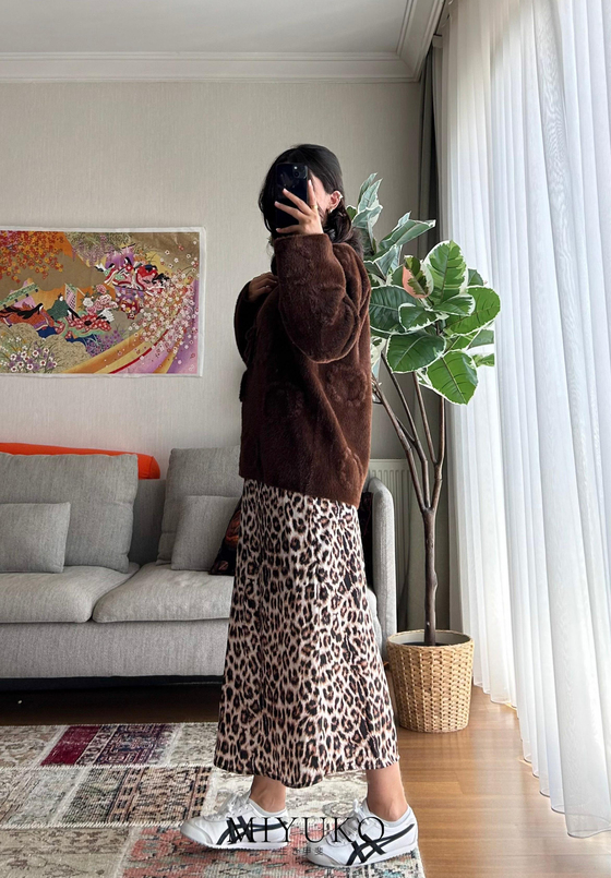 Amaya Bağlamalı Hırka Kahve