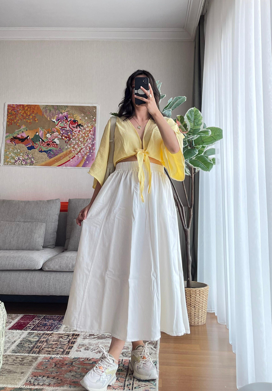 Asahi Bağlamalı Kısa Kimono Sarı