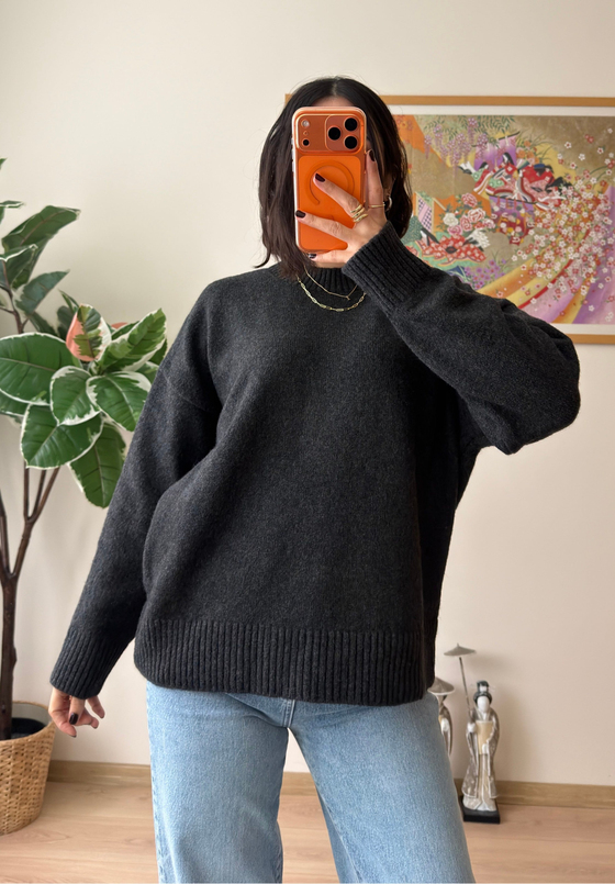 Basic Yumoş Pinterest Kazak Füme