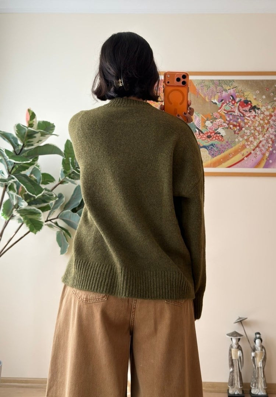 Basic Yumoş Pinterest Kazak Haki