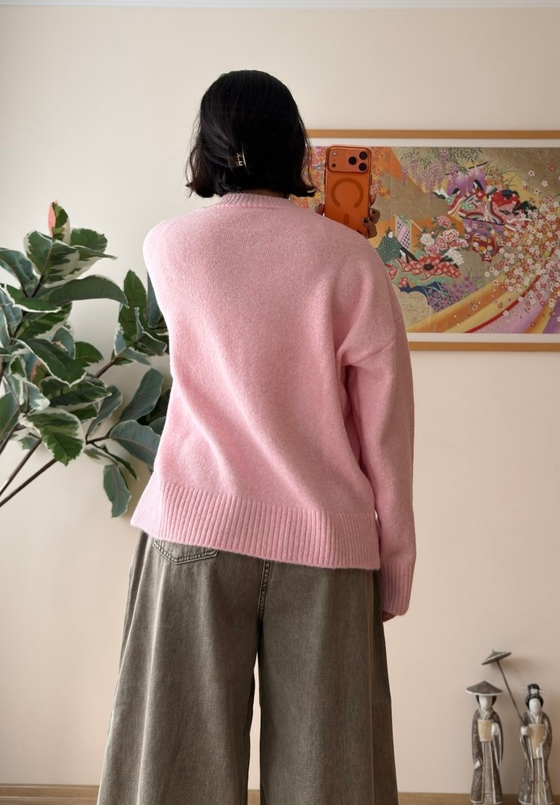 Basic Yumoş Pinterest Kazak Pembe