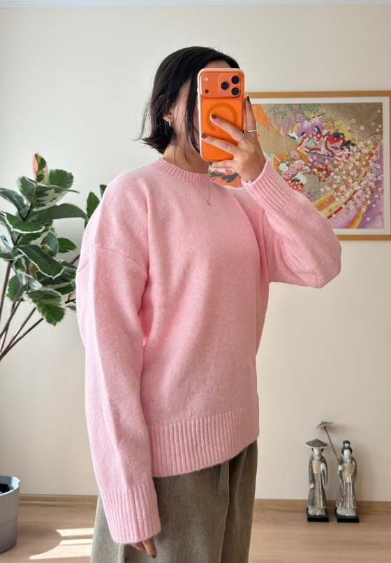Basic Yumoş Pinterest Kazak Pembe