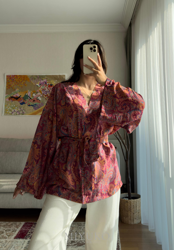 Eido Desenli Kimono Bordo