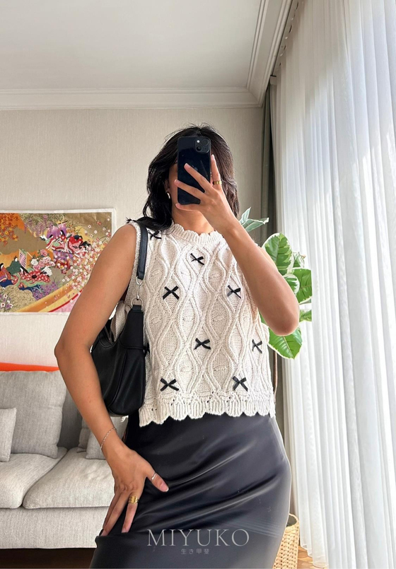 Fiyonklu Yandan Bağlamalı Süveter