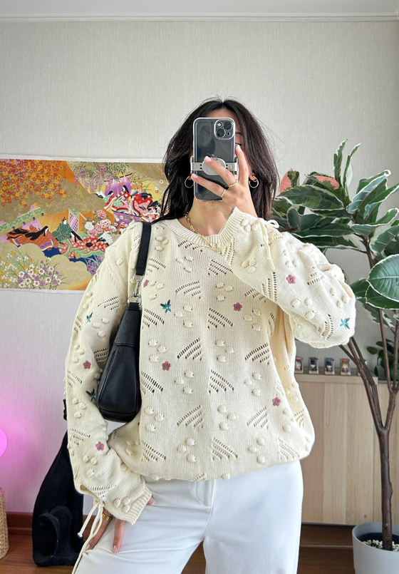 Hika Oversize Pütürlü Kazak Bej